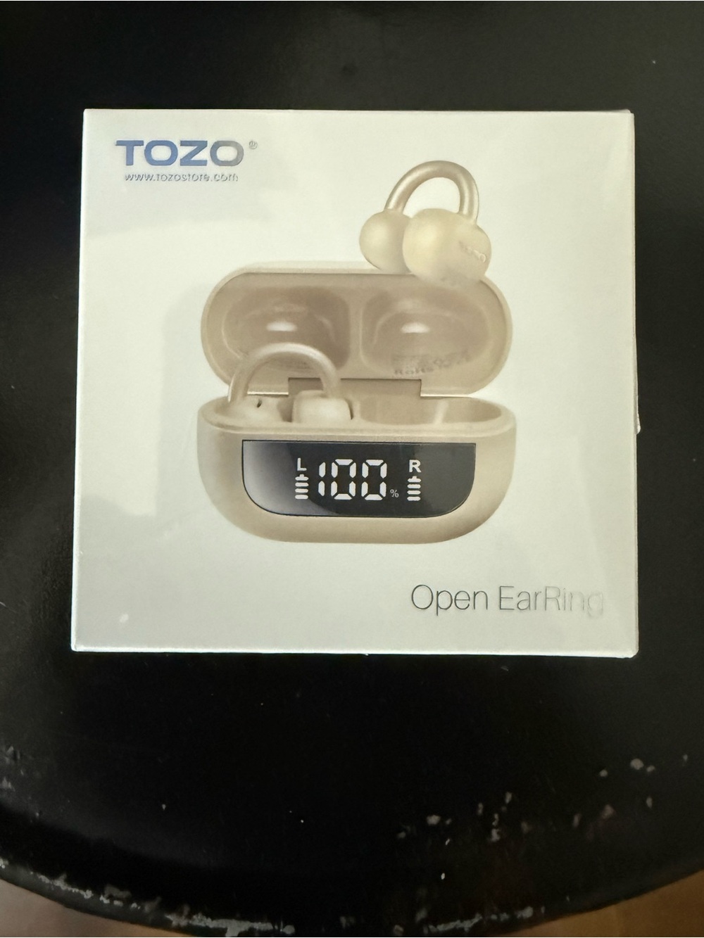 Open EarRing Wireless Earbuds in Gold - Digital Charging Case